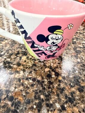 Disney Pink and Black Minnie Mouse Ceramic Mug